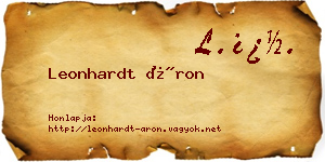 Leonhardt Áron névjegykártya